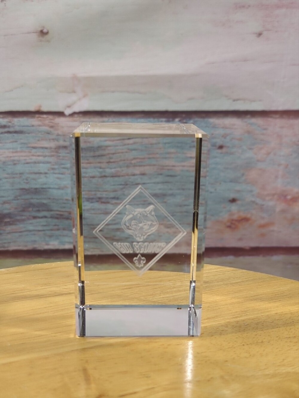 Cub Scout Etched Rectangle Keepsake Gift In Box